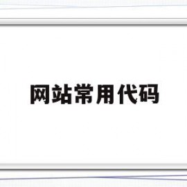 网站常用代码(网站常用代码语言)