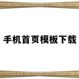 手机首页模板下载(手机首页模板下载软件)