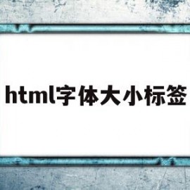 html字体大小标签(html在标签里面设置字体大小)