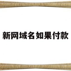 新网域名如果付款(新网域名续费费用)