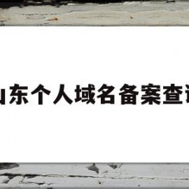 山东个人域名备案查询(山东域名备案需要多少时间)