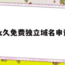 永久免费独立域名申请(永久免费独立域名申请怎么写)