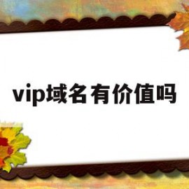 vip域名有价值吗(vip域名有价值吗安全吗)