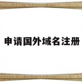 申请国外域名注册(国外域名注册服务网站)