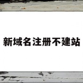 新域名注册不建站(刚注册的域名为什么打不开)
