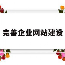 完善企业网站建设(完善企业网站建设的建议)