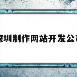 深圳制作网站开发公司(深圳制作网站开发公司有哪些)