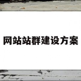 网站站群建设方案(网站群建立的目的不包括)
