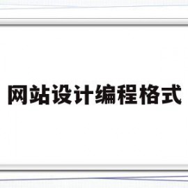 网站设计编程格式(网站设计编程格式怎么写)