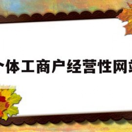 个体工商户经营性网站(个体户网络经营场所网址)