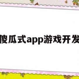 傻瓜式app游戏开发(傻瓜式app开发工具)