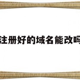 注册好的域名能改吗(注册的域名可以更改吗)