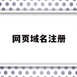 网页域名注册(网址域名注册申请)