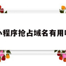 小程序抢占域名有用吗(小程序抢占域名有用吗安全吗)