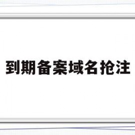 到期备案域名抢注(到期备案域名抢注怎么弄)