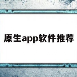 原生app软件推荐(原生app用什么开发)