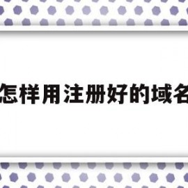 怎样用注册好的域名(怎样用注册好的域名访问网站)