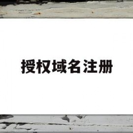 授权域名注册(授权域名注册怎么操作)