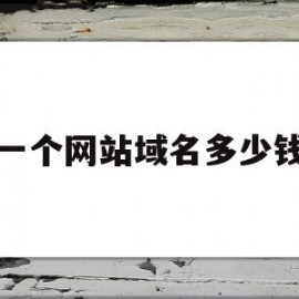 一个网站域名多少钱(一个网站域名一年要多少钱)