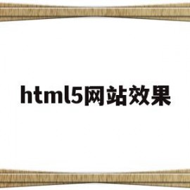 html5网站效果(html5网页设计作品)