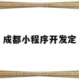 成都小程序开发定(成都小程序开发外包公司)