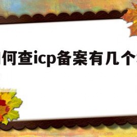 关于如何查icp备案有几个域名的信息