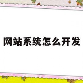 网站系统怎么开发(如何开发一个网站系统)