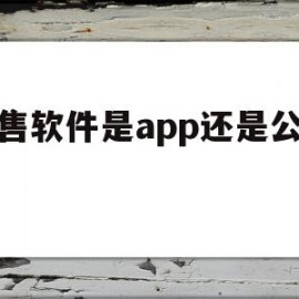 销售软件是app还是公众号(销售软件是app还是公众号好)