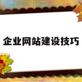 企业网站建设技巧(企业网站建设技巧有哪些)