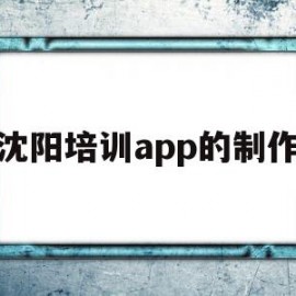 沈阳培训app的制作(沈阳培训app的制作人员)