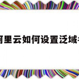 阿里云如何设置泛域名(阿里云域名解析怎么设置)