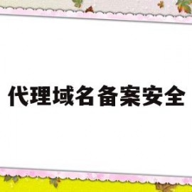 代理域名备案安全(域名代理服务)