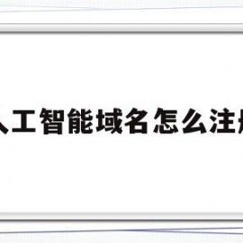 人工智能域名怎么注册(人工智能域名怎么注册不了)