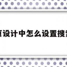 网页设计中怎么设置搜索框(网页设计中怎么设置搜索框显示)