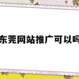 东莞网站推广可以吗(东莞网站建设推广哪家好)