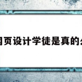 网页设计学徒是真的么(双休网页设计培训学徒)