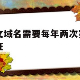 中文域名需要每年两次实名认证(中文域名需要每年两次实名认证吗)