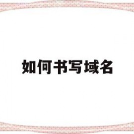 如何书写域名(下列哪一个域名的书写方式是正确的)