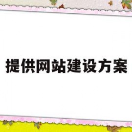 提供网站建设方案(提供网站建设方案服务)