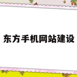 东方手机网站建设(东方手机网站建设成本)