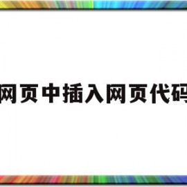 网页中插入网页代码(怎么在网页显示代码)