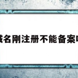 域名刚注册不能备案吗(域名注册满3天才能备案)