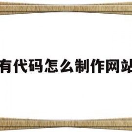 有代码怎么制作网站(有代码怎么制作网站呢)