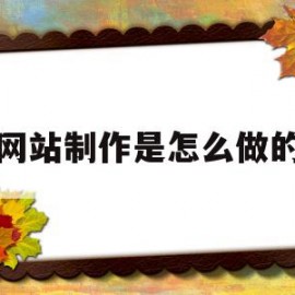 网站制作是怎么做的的简单介绍
