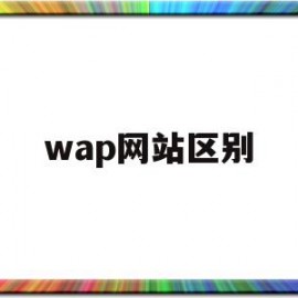 wap网站区别(wap网站现在还有什么用)