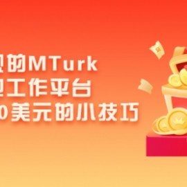 利用正规的MTurk微型众包工作平台，月赚1100美元的小技巧