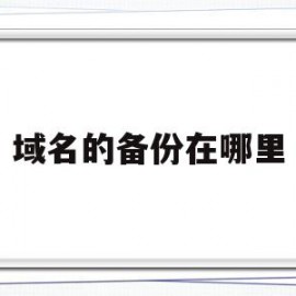 域名的备份在哪里(网站域名根目录在哪里)
