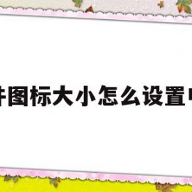 软件图标大小怎么设置电脑(电脑软件图标怎么调整大小)