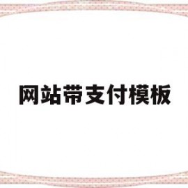 网站带支付模板(网站支付代码)