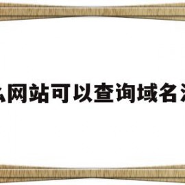 什么网站可以查询域名注册(如何查询域名在哪个平台注册)